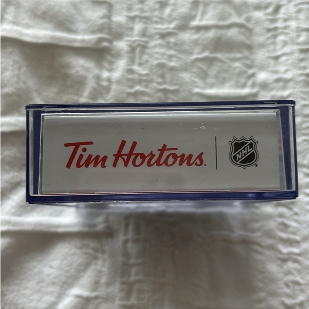 TIM HORTONS COFFEE X VANCOUVER CANUCKS NHL HOCKEY PUCK COASTERS 4 pack  2018 - Picture 4 of 7